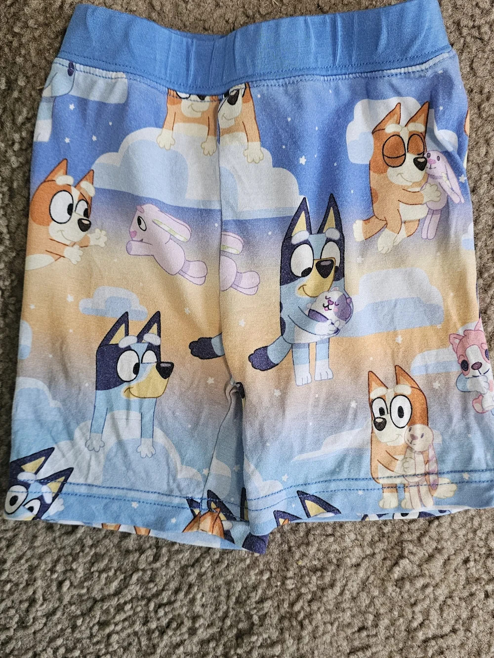 Little Sleepies Blue and Yellow Bluey  Pajama Bottom with Pastel Accents